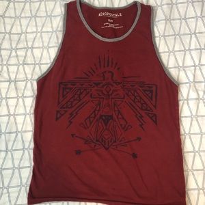 Burgundy Tribal Print Tank Top